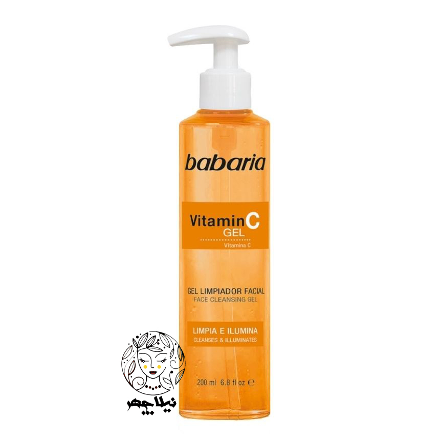 ژل شوینده صورت باباریا babaria حاوی ویتامین سی ( c ) حجم 200 میل