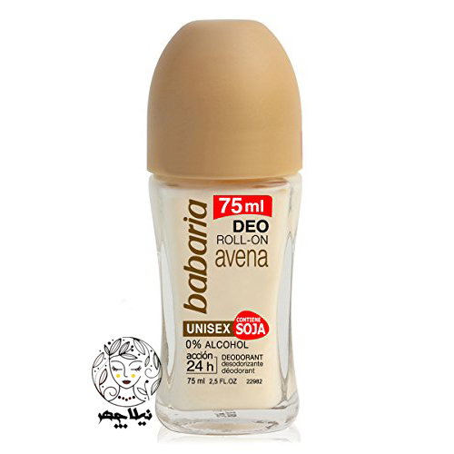مام رول ضد تعریق باباریا Babaria مدل جو دوسر (جوانه گندم) avena حجم 75 میل