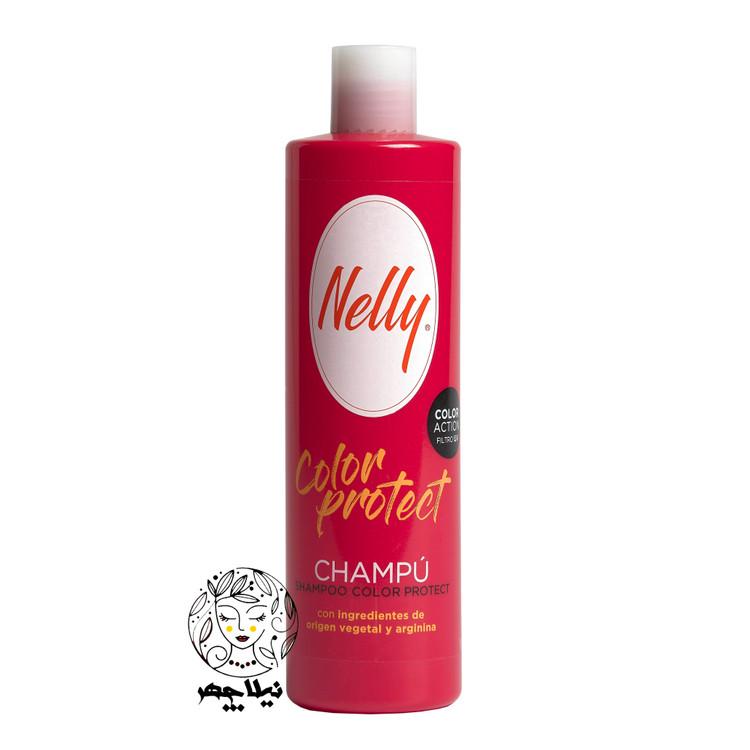 شامپو تثبیت کننده رنگ مو نلی NELLY مدل COLOR PROTECT مناسب موهای رنگ شده حجم 400 میل