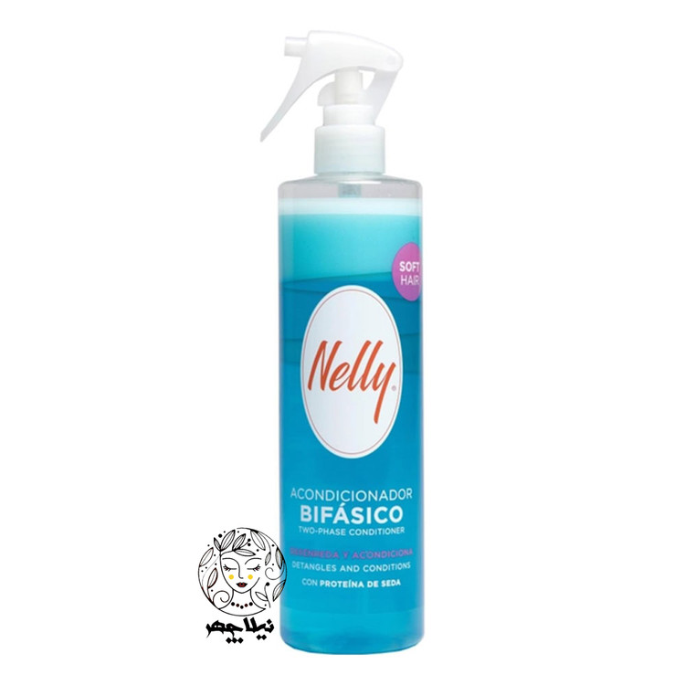 اسپری دو فاز مو احیا کننده و آبرسان روزانه نلی NELLY مدل SOFT HAIR حجم 400 میل