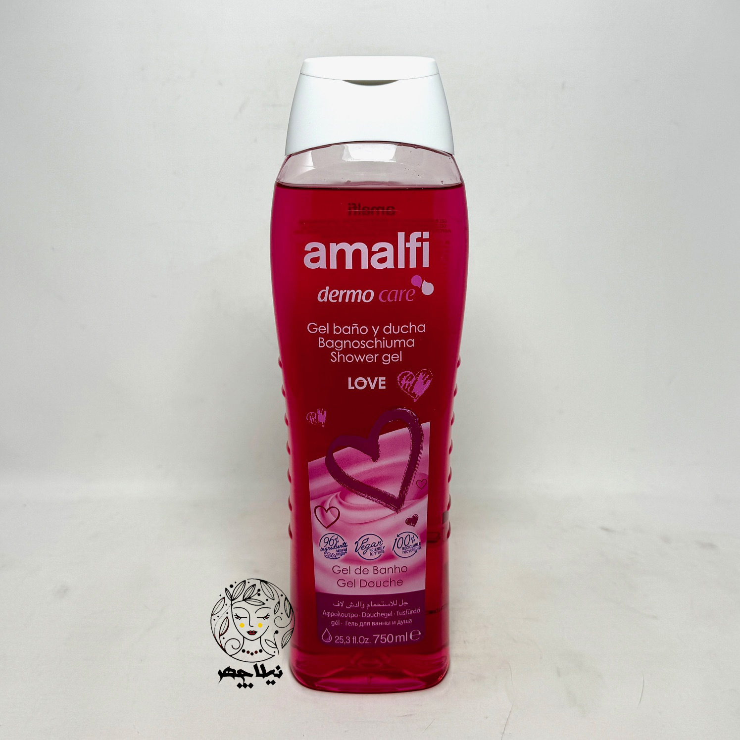 شامپو بدن آمالفی 750 میل مدل لاو